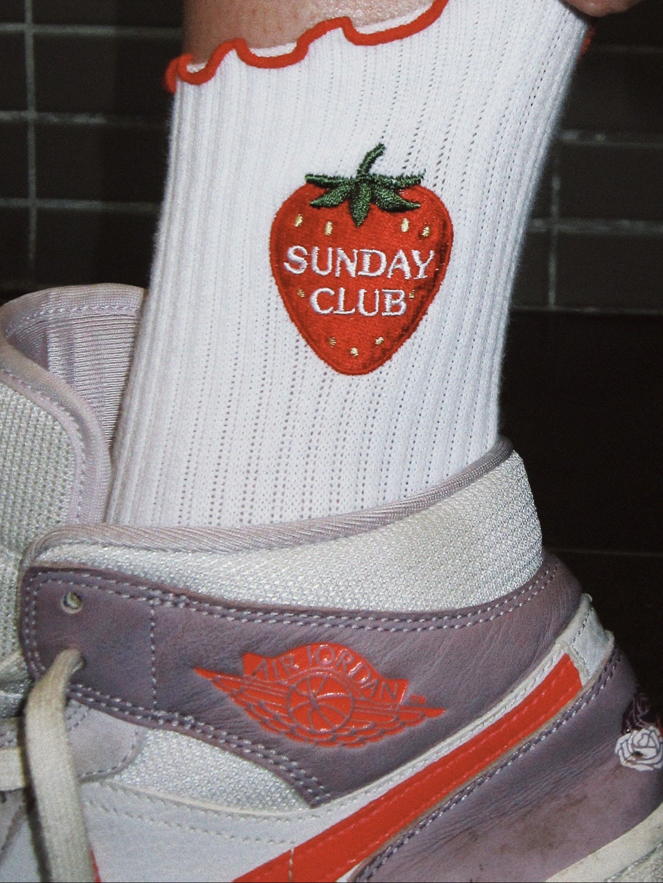 Strawberry Pilates Socks